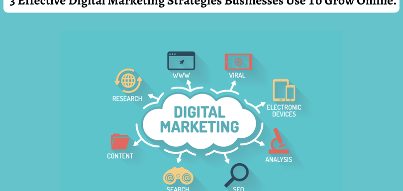 3 Effective Digital Marketing Strategies Businesses Use To Grow Online.